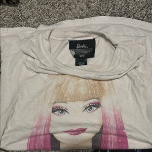 Barbie Tee with Pink and Blonde Hair Design